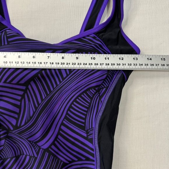 ROOTS Women's One Piece Swimsuit Purple/Black Size‎ 6 Bathing Suit Padded Cups - Picture 9 of 14